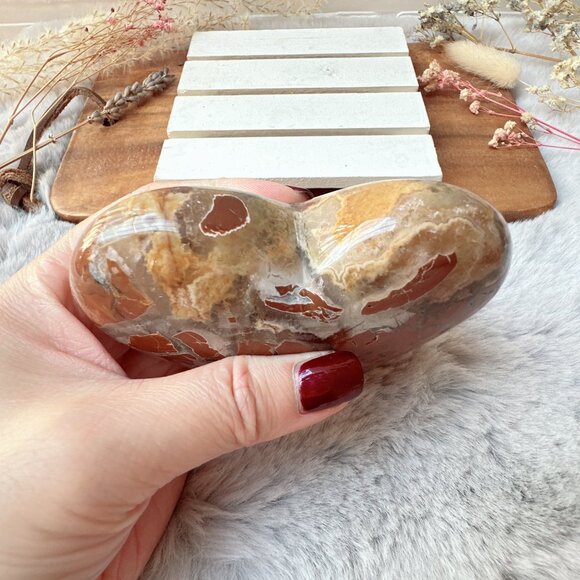 Gorgeous Brecciated Jasper with Quartz Heart - Picture 4 of 7